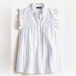 JCrew striped sleeveless gauze top